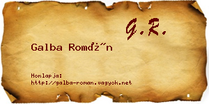 Galba Román névjegykártya